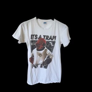 Star‎ Wars Admiral Ackbar Its A Trap Graphic T-Shirt White Medium